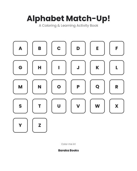 Alphabet Match-Up! A Coloring & Learning Activity Book